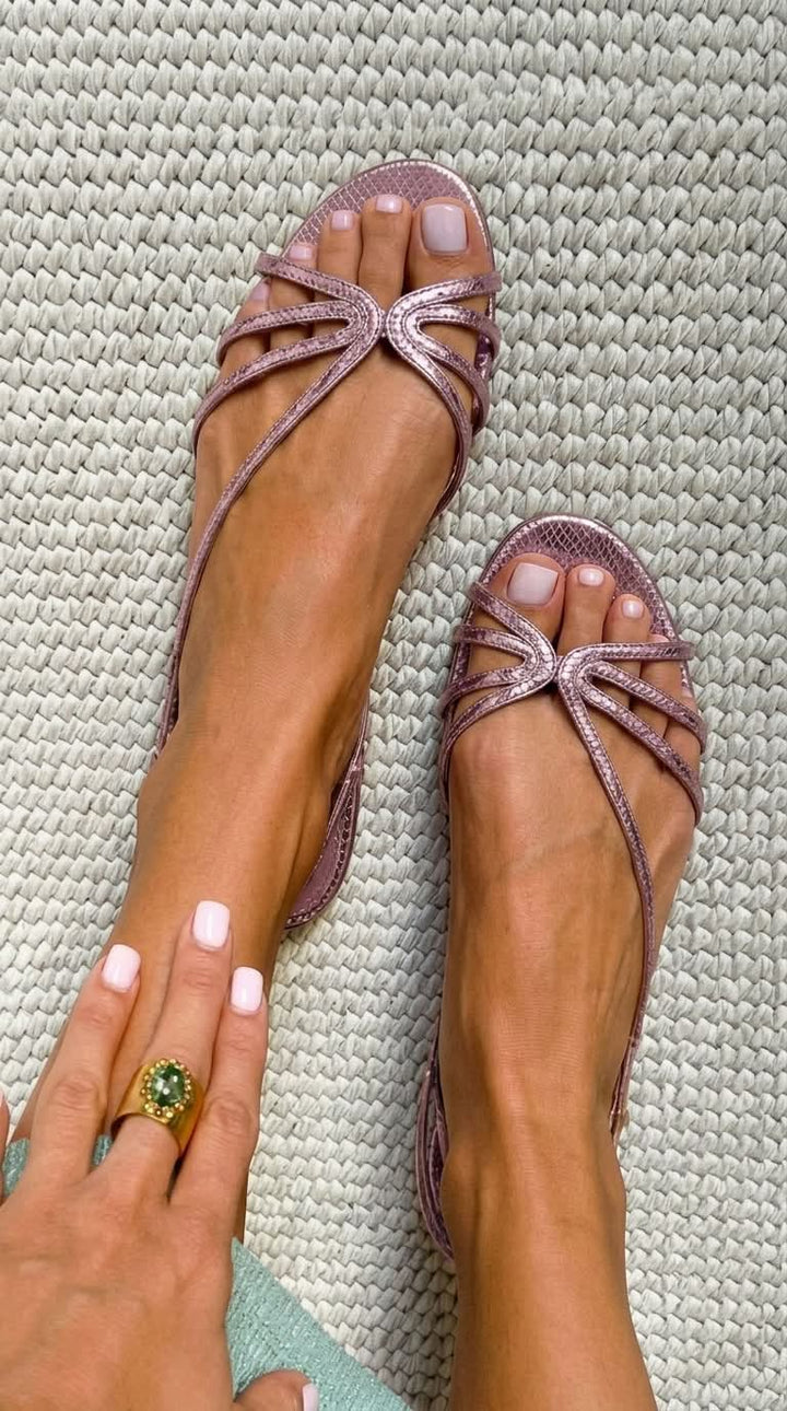 Ginevra Golden Sandals Summer Elegance