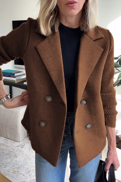 Gwen | Tailored Knit-Sleeve Blazer
