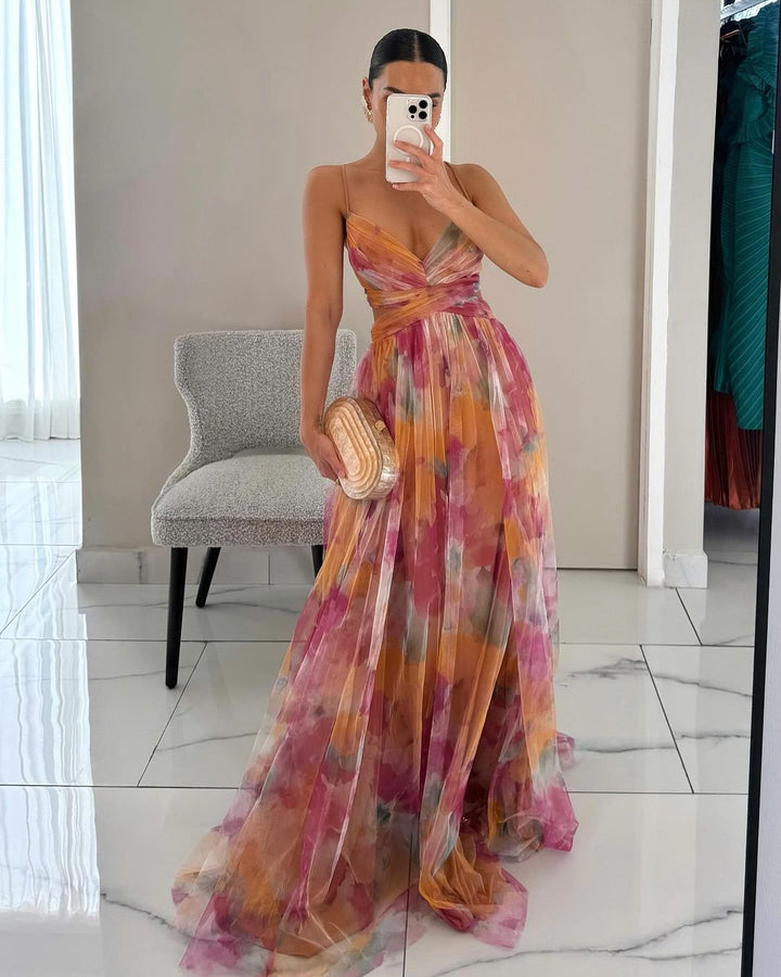 Giselle | Enchanting Maxi Dress with Floral Print