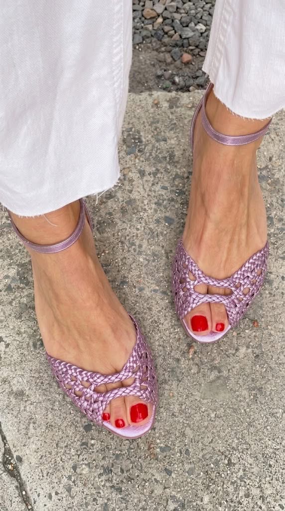 Isadora Woven Gold Comfort Sandals