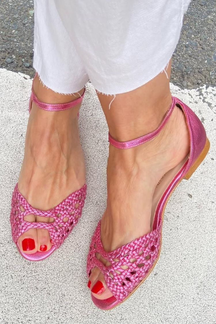 Isadora Woven Gold Comfort Sandals