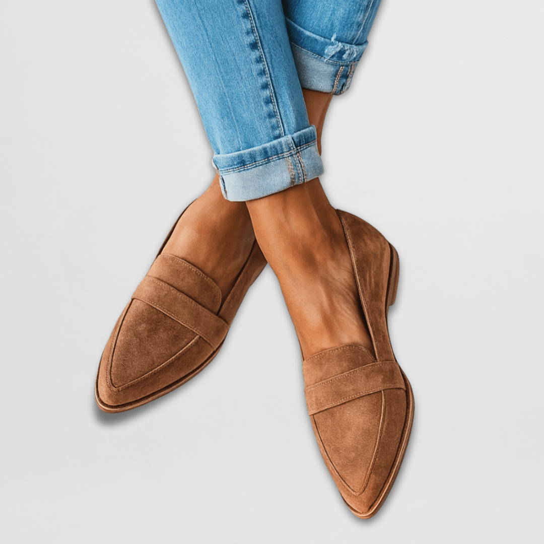 Noreen Moccasins with Pointed Toe Area