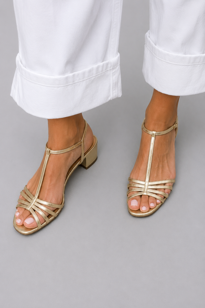 Mary™ | Orthopedic Metallic Heeled Sandals