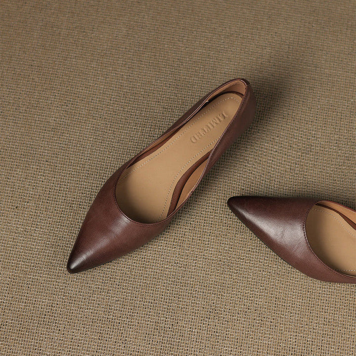 Arla Genuine Leather Ballet Flats