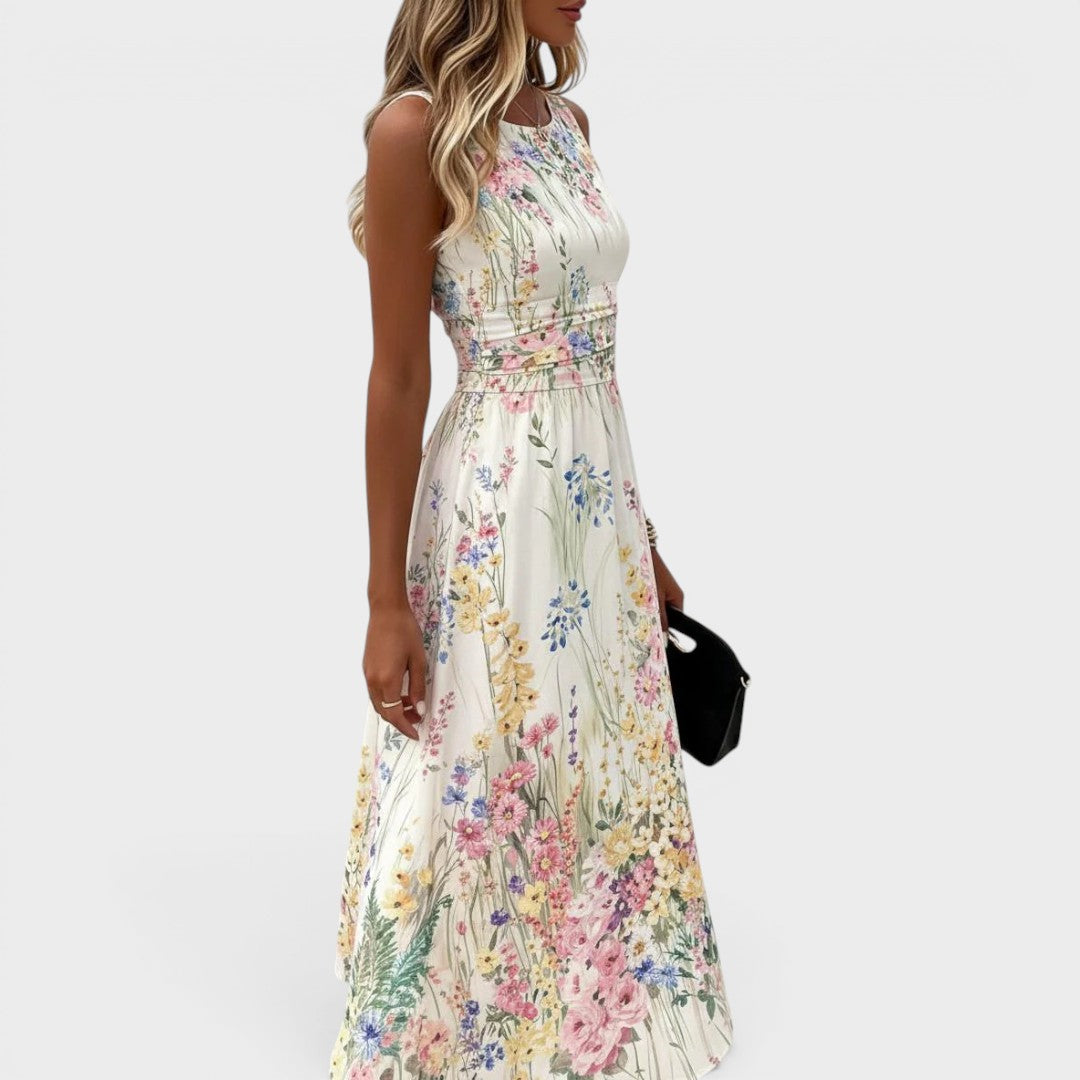 Amelie |  Watercolour Midi Dress