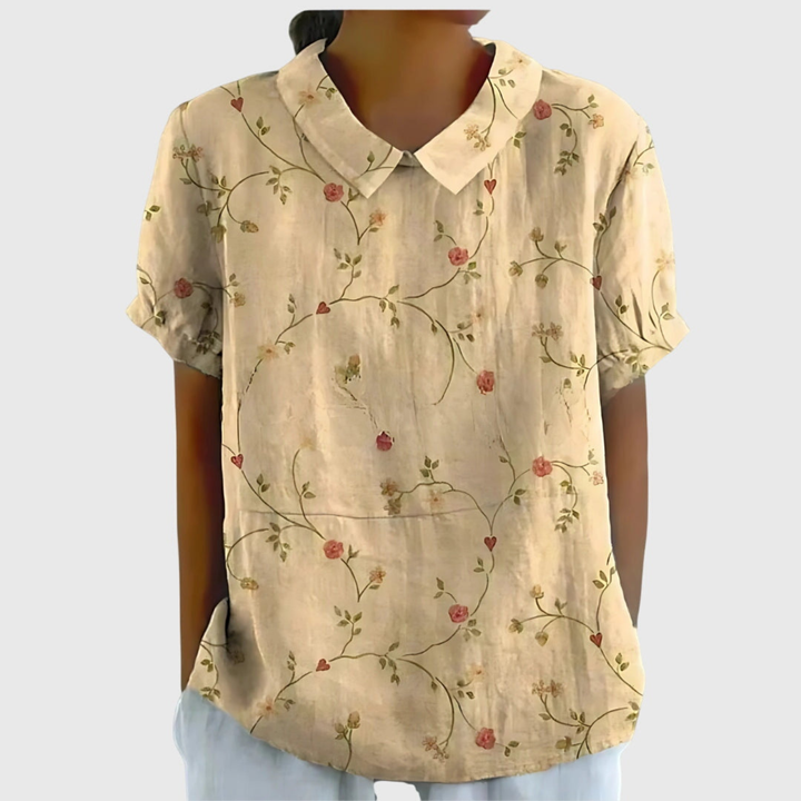 Thea | Floral Print Short Sleeve Blouse