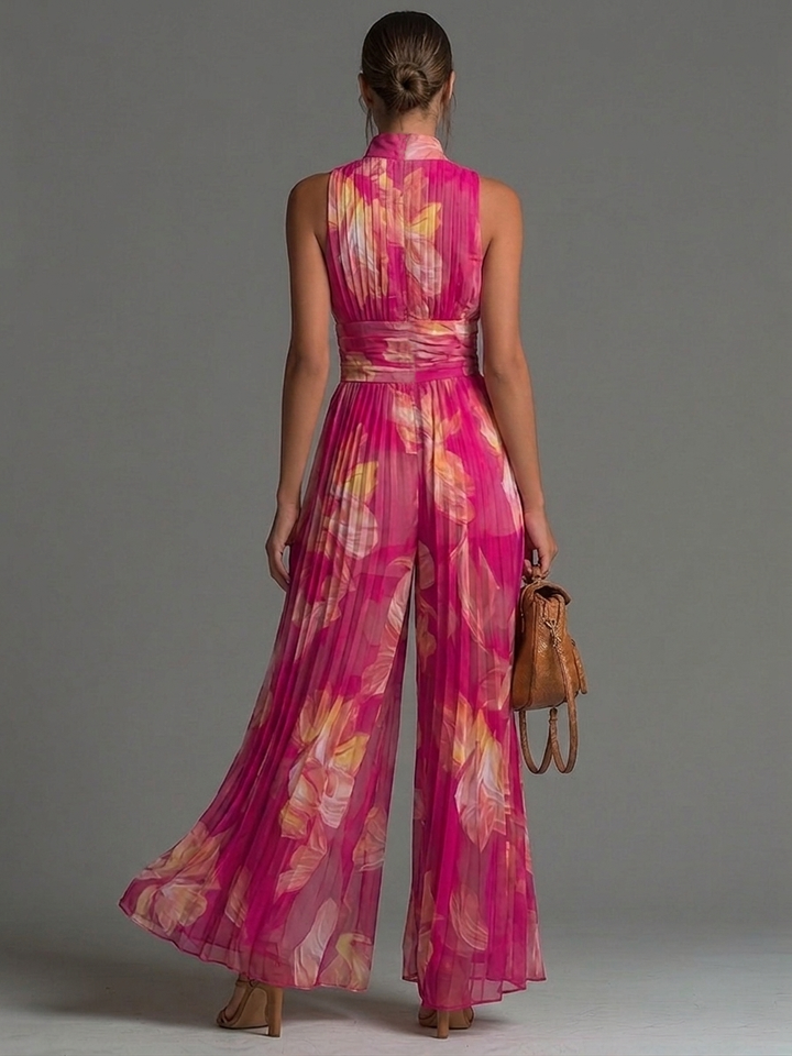 Nicole | Pleated Floral Jumpsuit