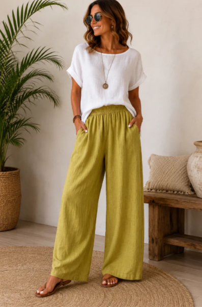 Amalia | Flowing Linnen Pants