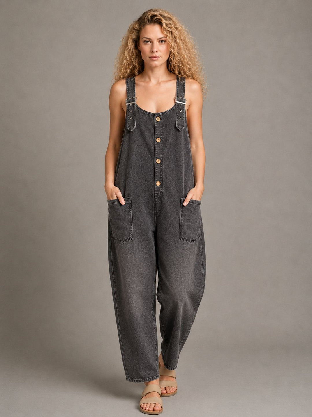 Lejla | Stylish Denim Jumpsuit With Pockets