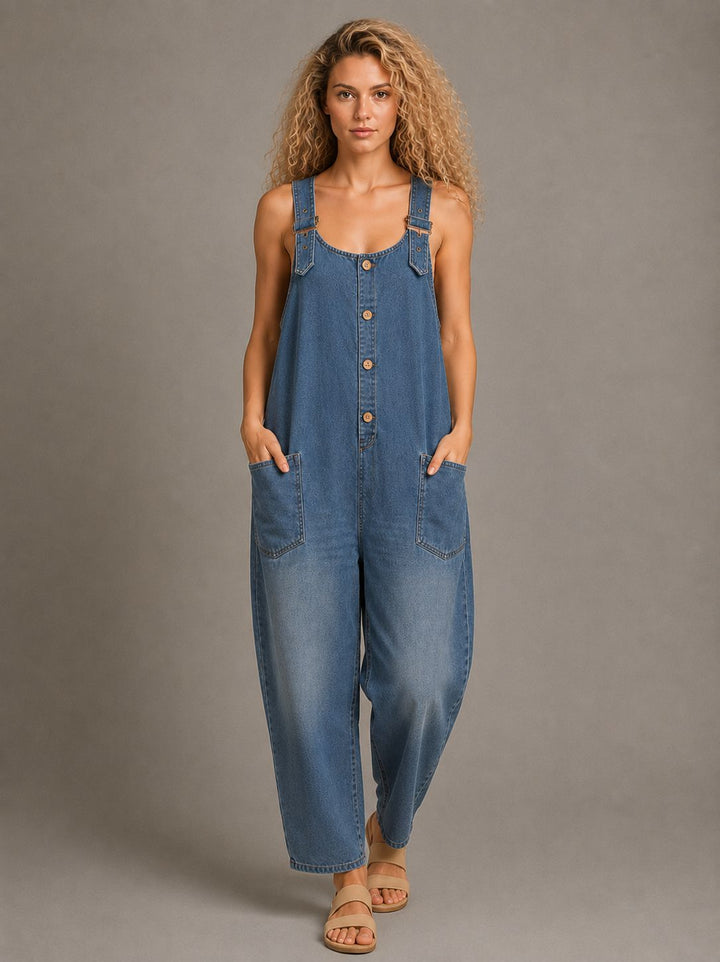 Lejla | Stylish Denim Jumpsuit With Pockets