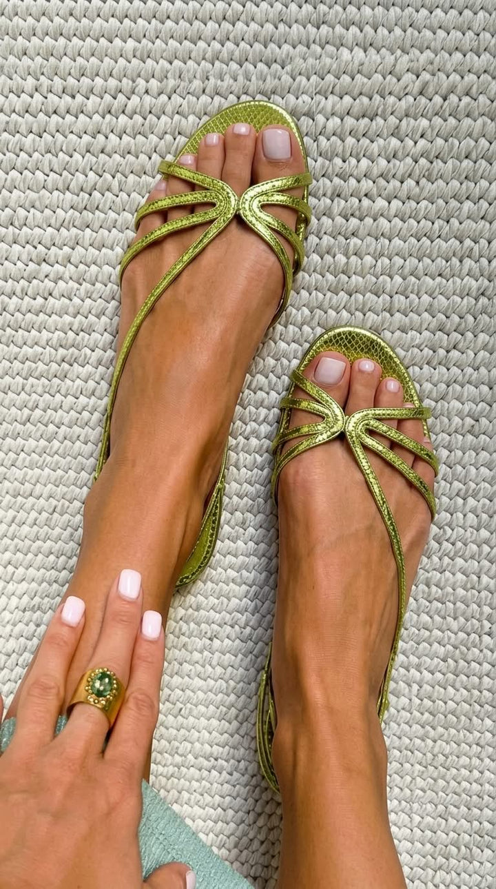 Ginevra Golden Sandals Summer Elegance