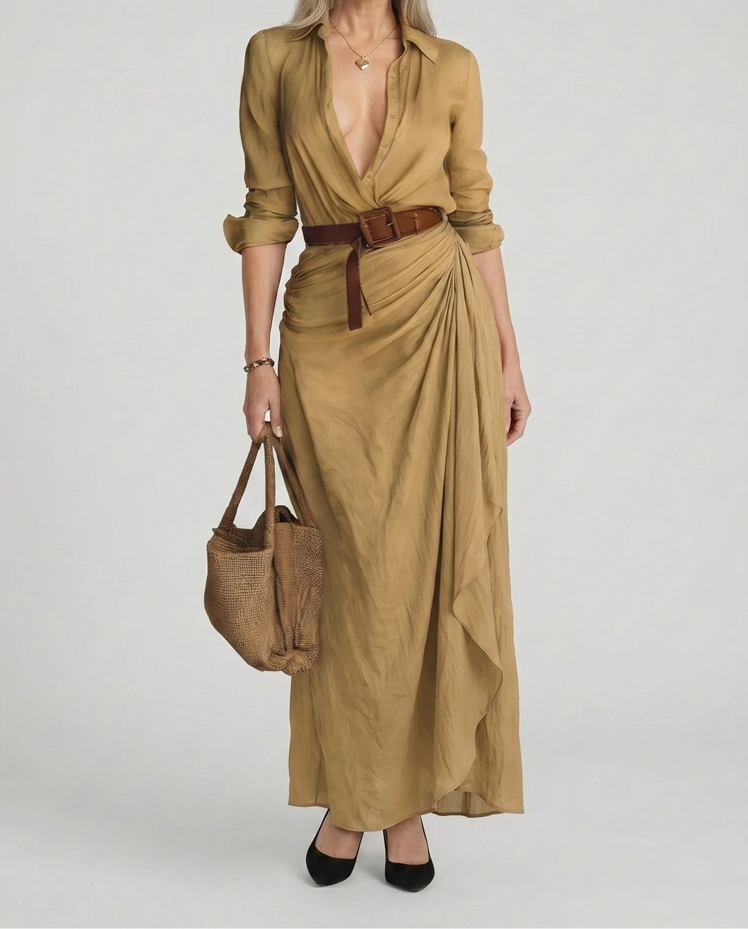 Lois | Elegant Long Sleeve Maxi Dress