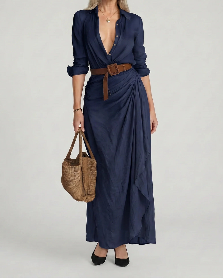 Lois | Elegant Long Sleeve Maxi Dress