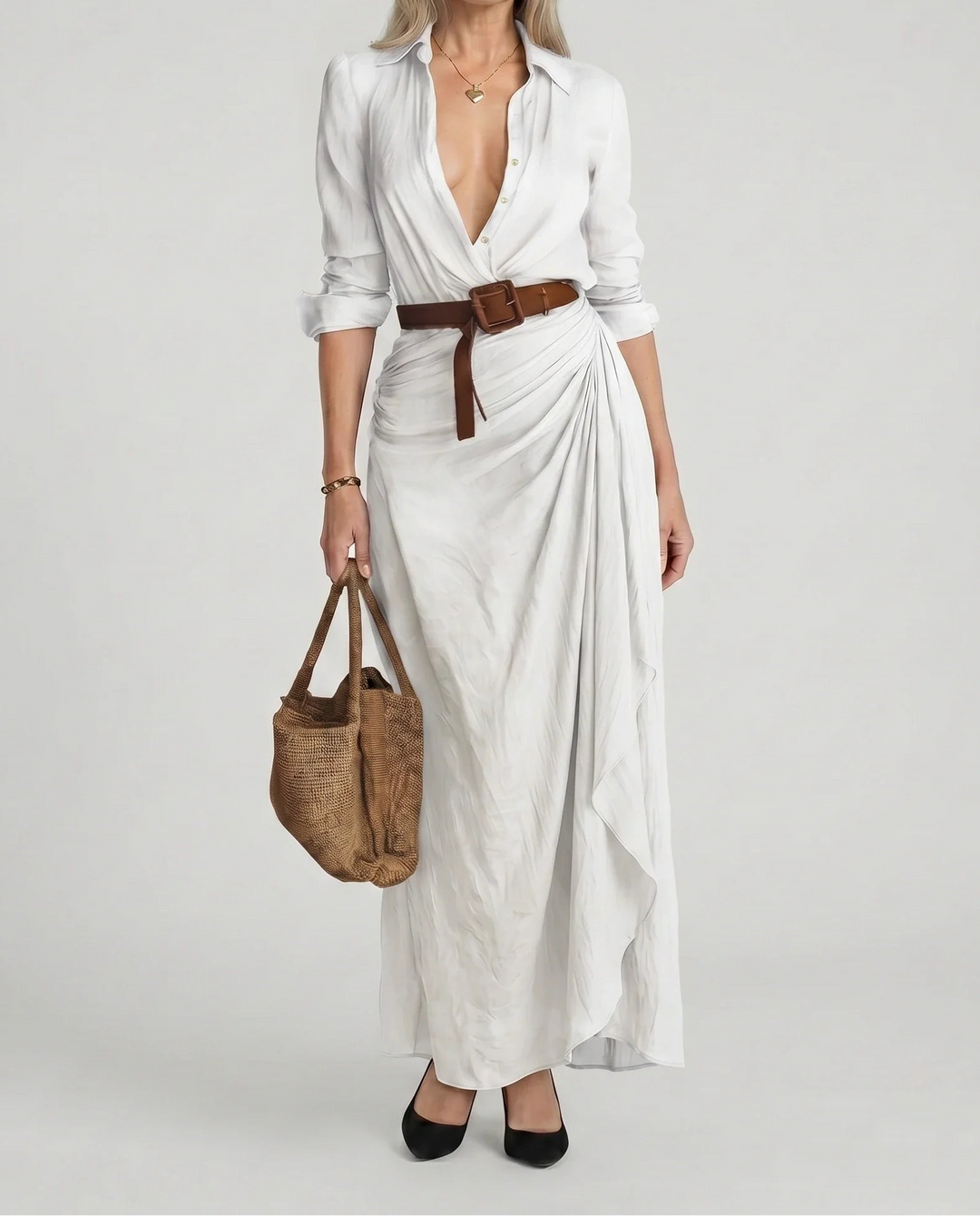 Lois | Elegant Long Sleeve Maxi Dress