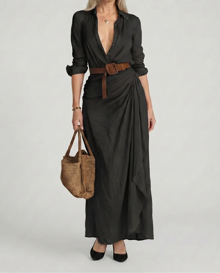 Lois | Elegant Long Sleeve Maxi Dress