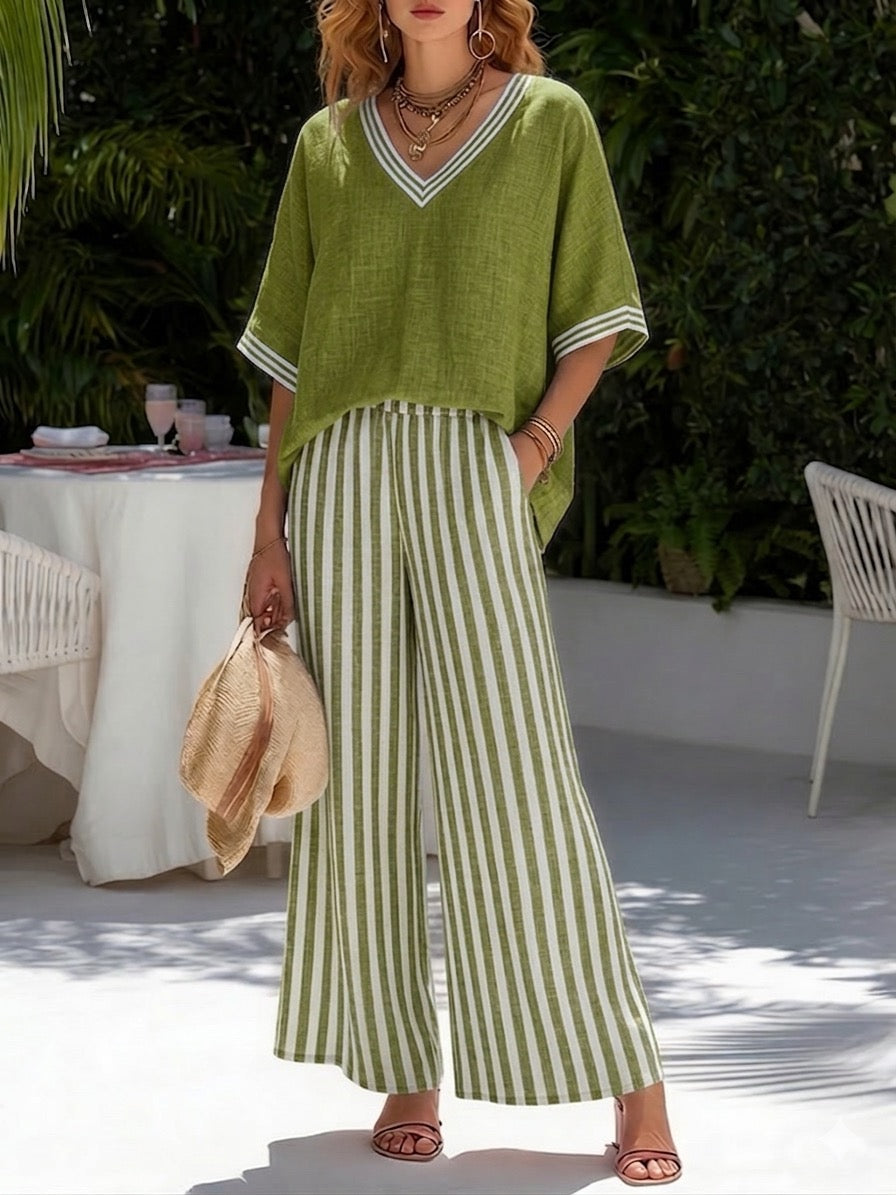 Emily | Loose Summer Set with Flowing Pants