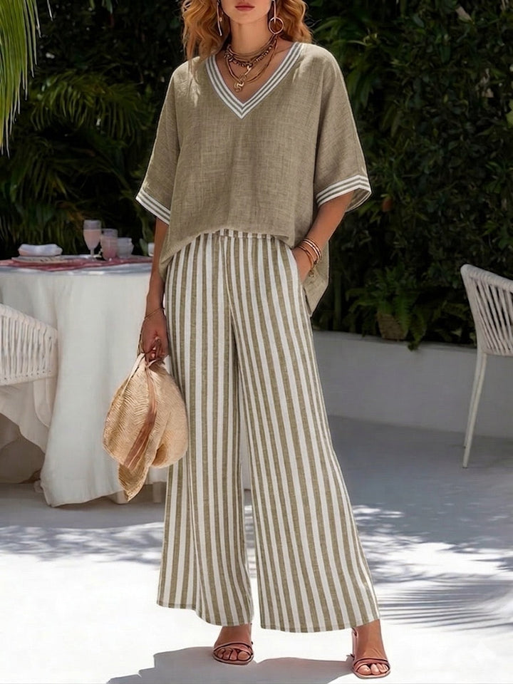 Emily | Loose Summer Set with Flowing Pants